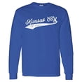 thumbnail image 1 of Kansas City Baseball Script - Hometown Pride, Pitcher Long Sleeve T Shirt - Large - Royal, 1 of 6