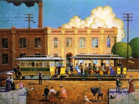 Kansas City Cable Railway Canvas Art - Bob Pettes (25 x 19)