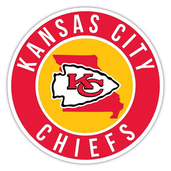 Kansas City Chiefs 15" State Circle Sign