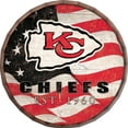 thumbnail image 1 of Kansas City Chiefs 16" Flag Barrel Top Sign, 1 of 1