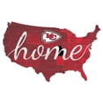 thumbnail image 1 of Kansas City Chiefs 18'' x 18'' USA Shape Cutout Sign, 1 of 1