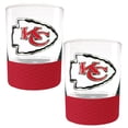 thumbnail image 1 of Kansas City Chiefs 2-Pack 14oz. Rocks Glass Set with Silcone Grip, 1 of 1