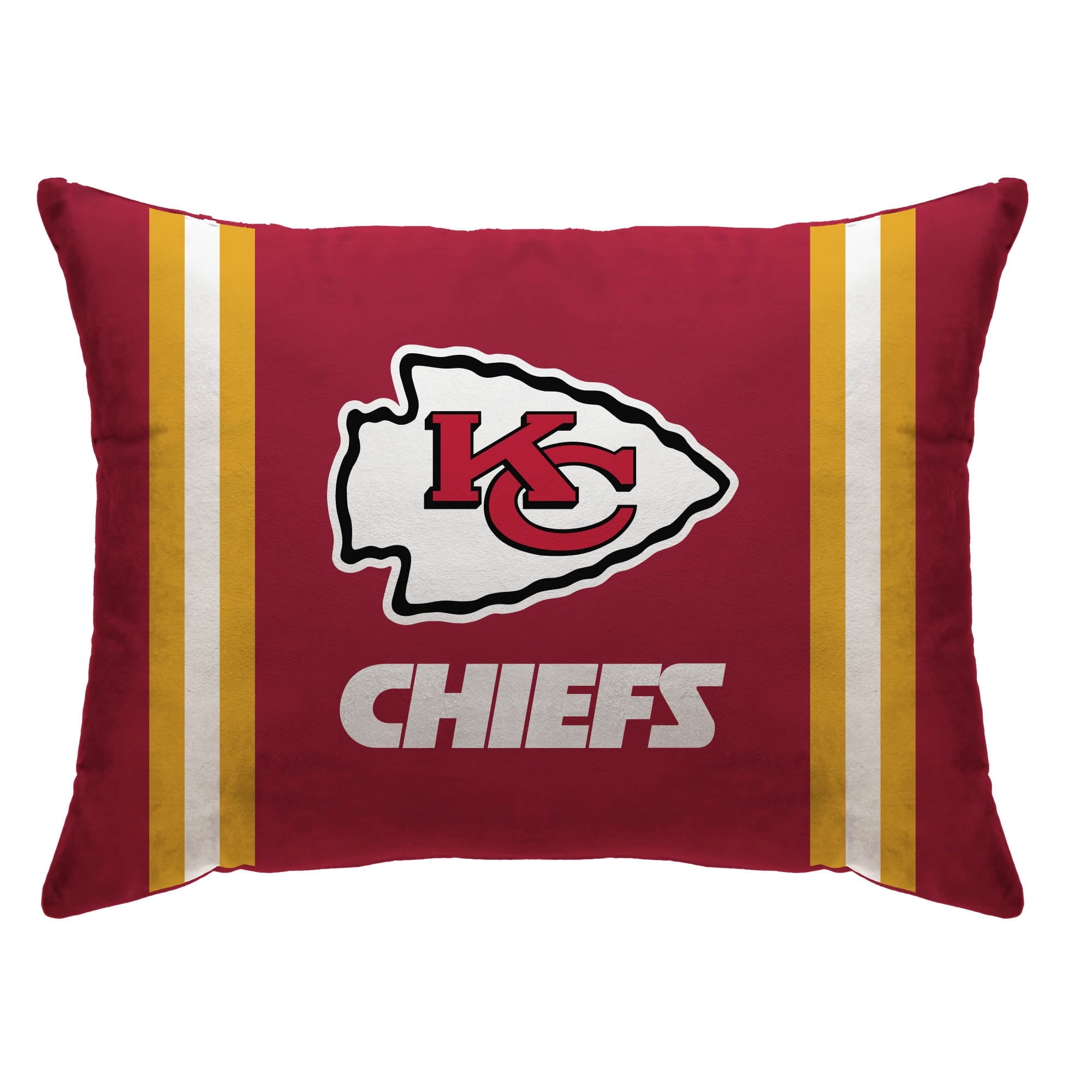 Kansas City Chiefs 20" x 26" Standard Stripe Logo Micro Plush Bed Pillow Cover