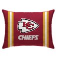 thumbnail image 1 of Kansas City Chiefs 20" x 26" Standard Stripe Logo Micro Plush Bed Pillow Cover, 1 of 1