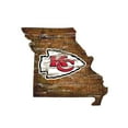 thumbnail image 1 of Kansas City Chiefs 23.5" x 23.5" Distressed State with Logo Sign, 1 of 2