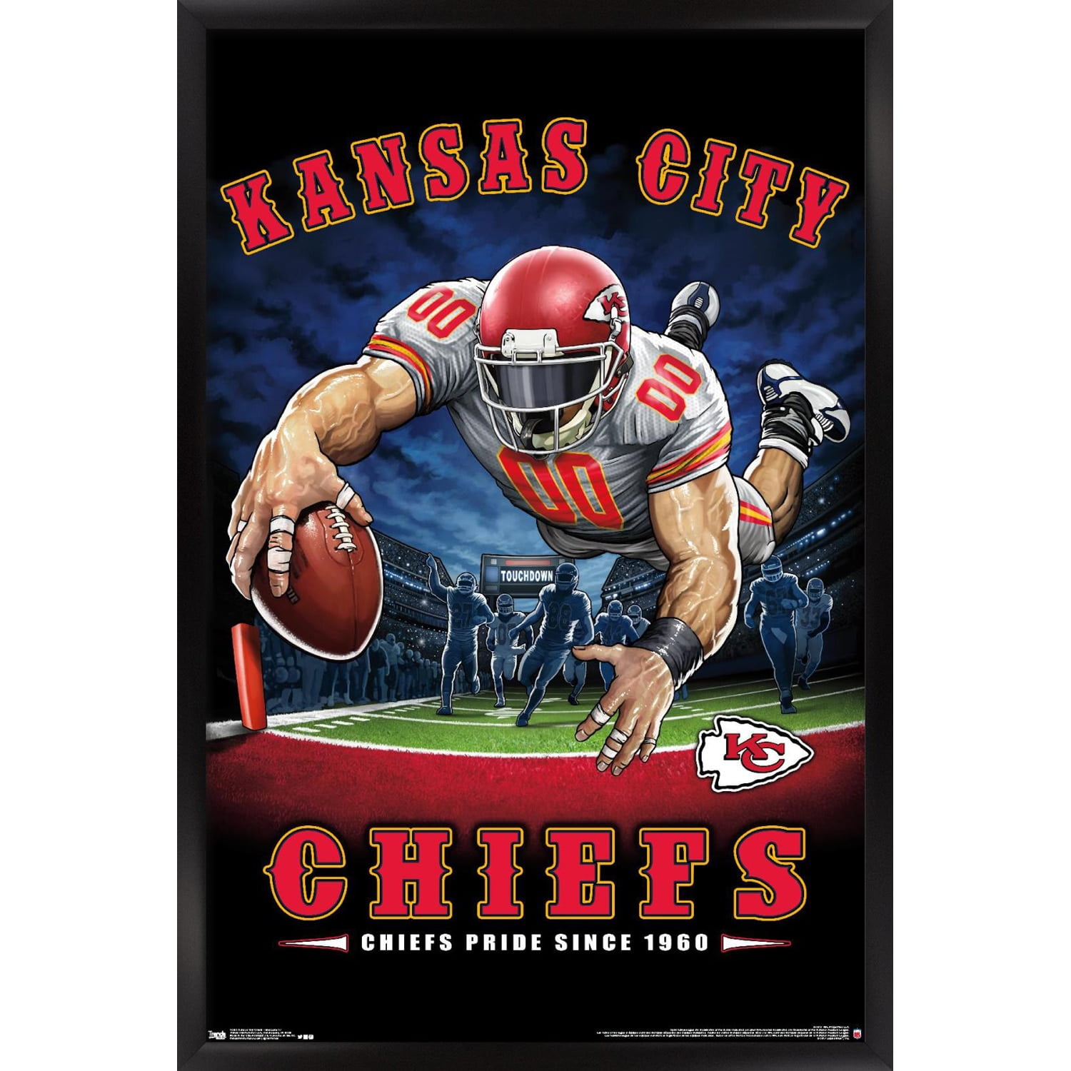 San Francisco 49ers 24.25'' x 35.75'' Framed Mascot Endzone Poster