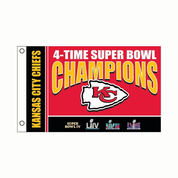 Kansas City Chiefs 3' x 5' Super Bowl Champions Single-Sided Flag