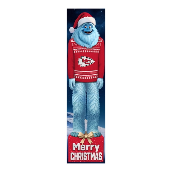 Kansas City Chiefs 48" Yeti Christmas Leaner
