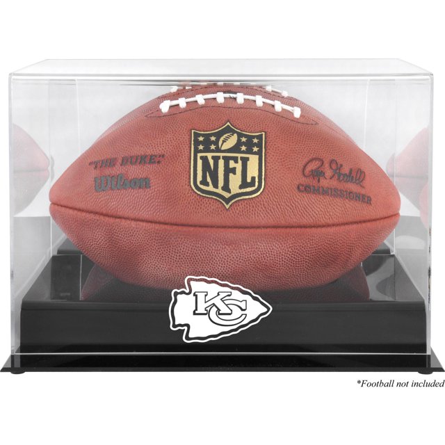 Kansas City Chiefs Black Base Football Display Case