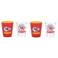 thumbnail image 1 of Kansas City Chiefs Four-Pack Shot Glass Set, 1 of 2