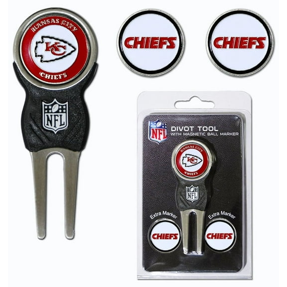 Kansas City Chiefs Golf Divot Tool with 3 Markers