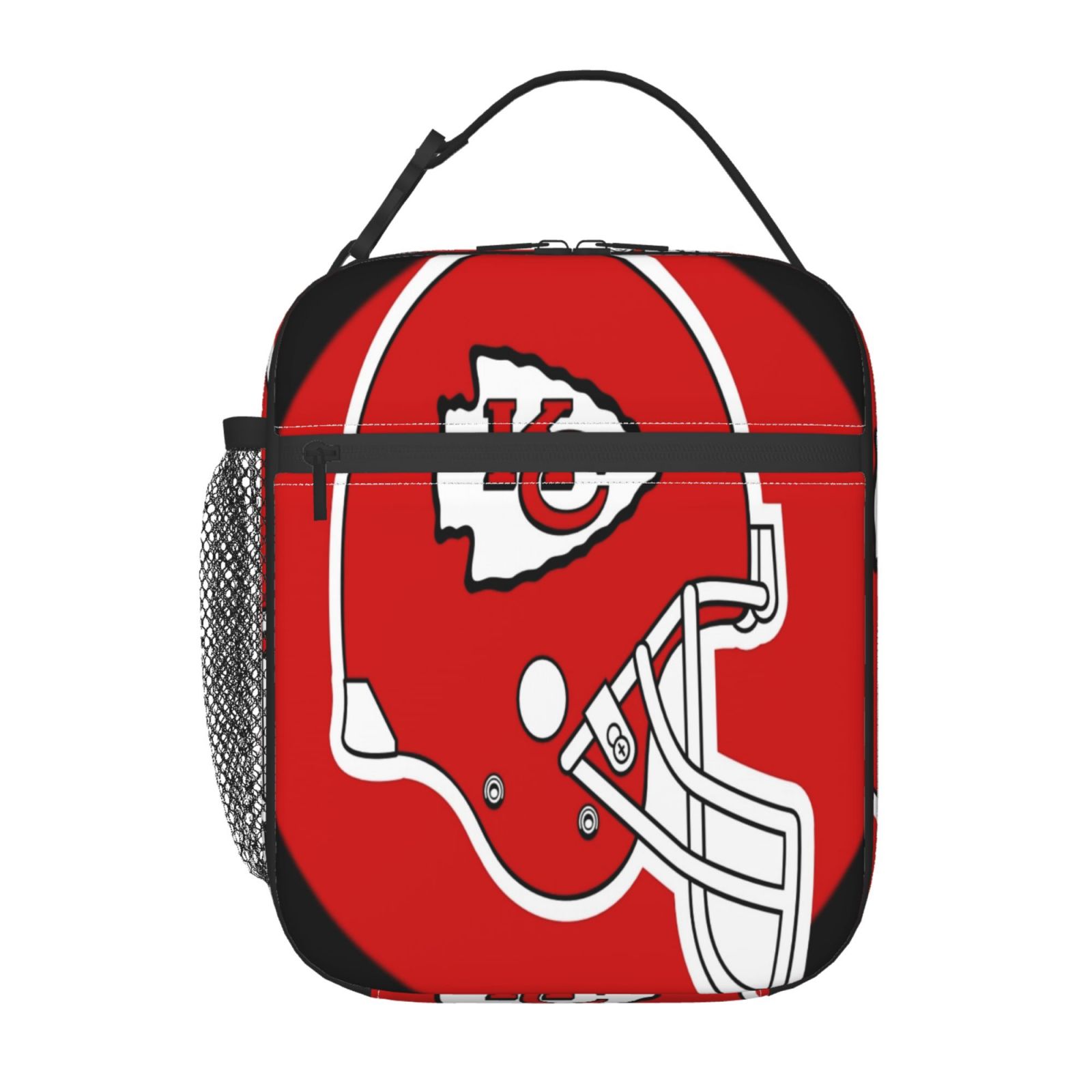 KansasCityChiefs Lunch bag Reusable Thermal Insulated Cooler Lunch box with Bottle Holder for