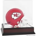 thumbnail image 1 of Kansas City Chiefs Mahogany Logo Mini Helmet Display Case, 1 of 7