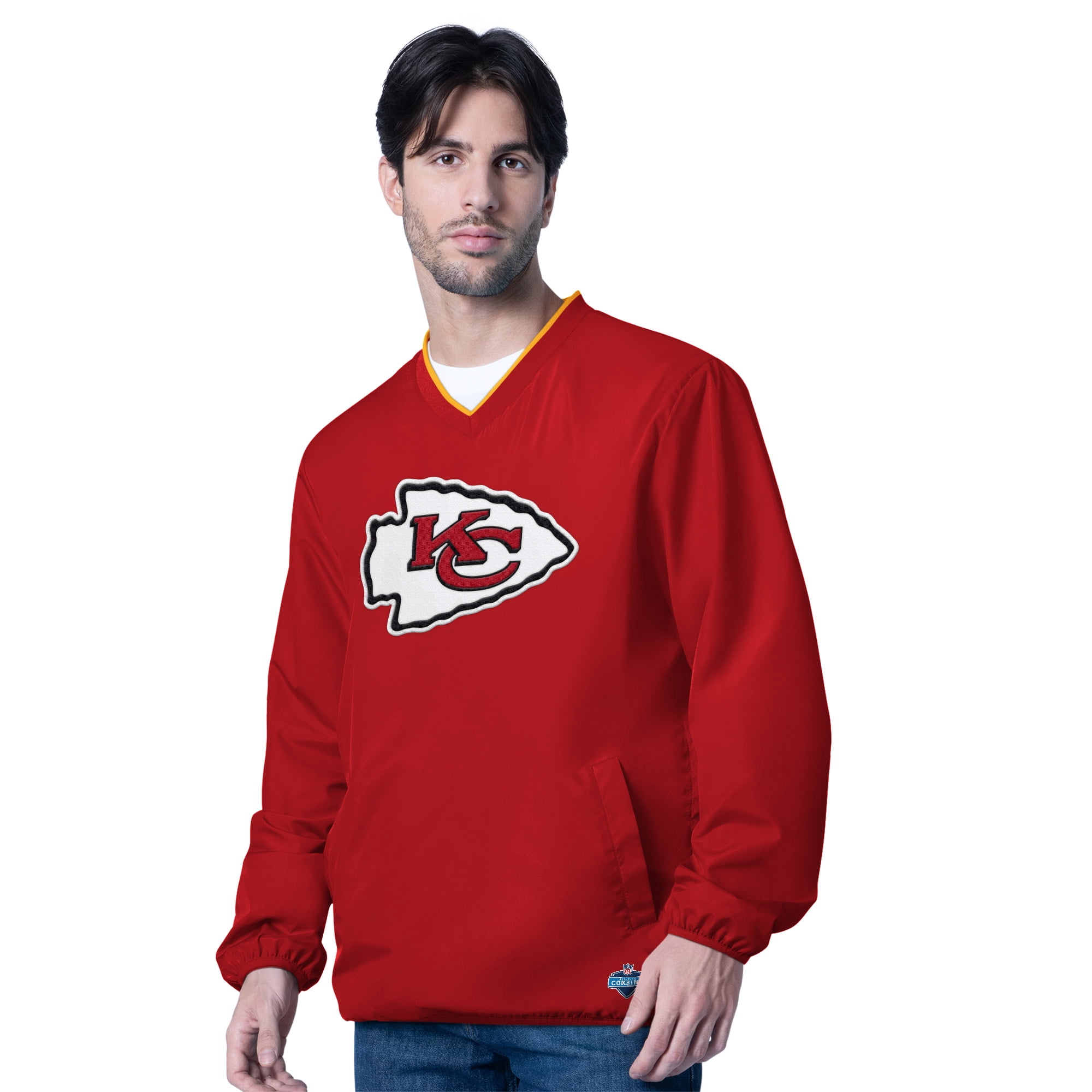 Kansas City Chiefs Men's NFL Combine Long Sleeve V-Neck Pullover Jacket