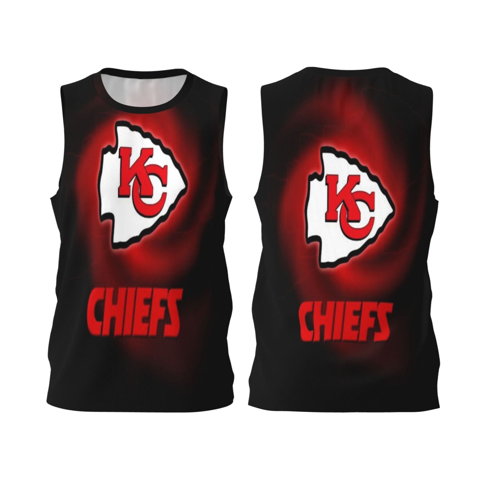 KansasCityChiefs Mens Tank Top Basketball Jersey Workout Sleeveless