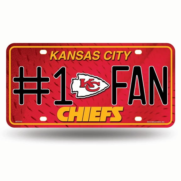 CHIEFS #1 FAN PRIMARY LOGO METAL TAG