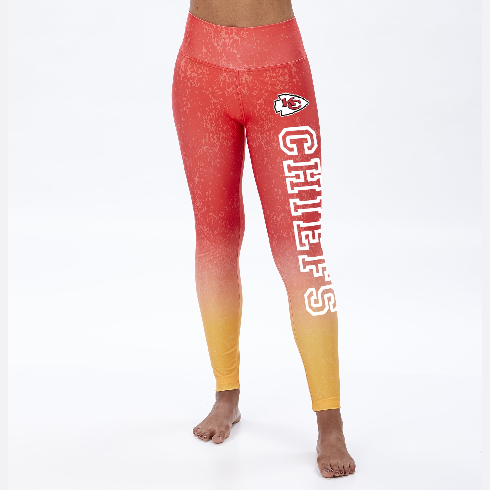 Kansas City Chiefs NFL Women's Distressed Gradient Leggings 