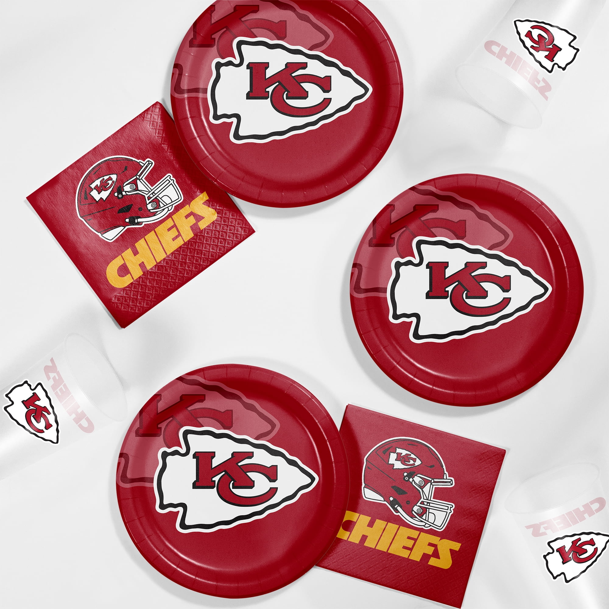 NFL Kansas City Chiefs Party Supplies Tailgating Kit, Serves 8 Guests