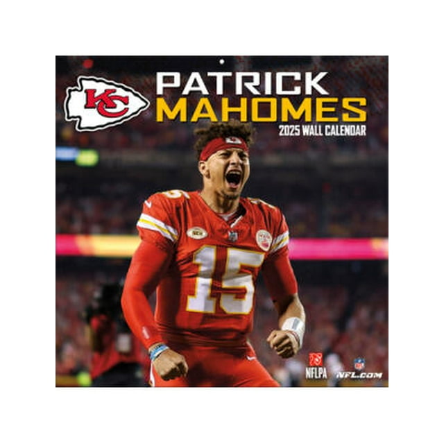 Kansas City Chiefs Patrick Mahomes 2025 12x12 Player Wall Calendar