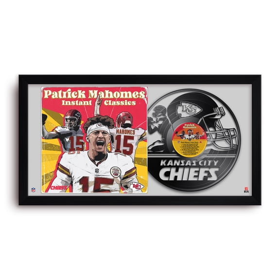 Patrick Mahomes Kansas City Chiefs 14" x 26" Framed Art Vinyl Album Print