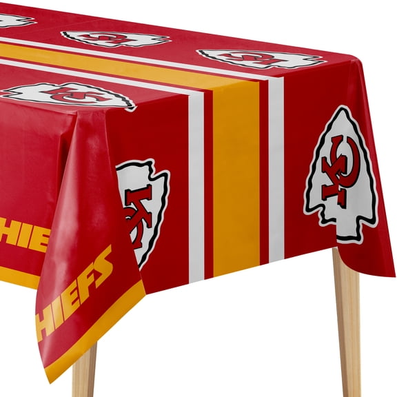 NFL Kansas City Chiefs Plastic Tablecloths, 3 Ct