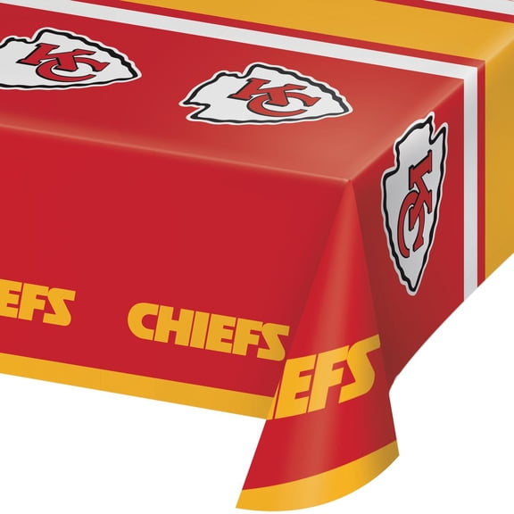 NFL Kansas City Chiefs Plastic Tablecloths, 3 Count