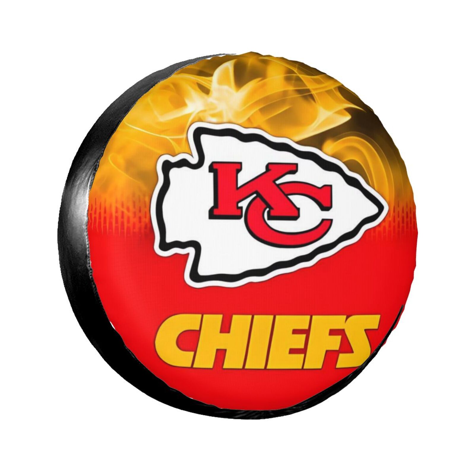 Kansas_City_Chiefs Spare Tire Cover Weatherproof Universal Wheel Protectors Camper Tire Covers