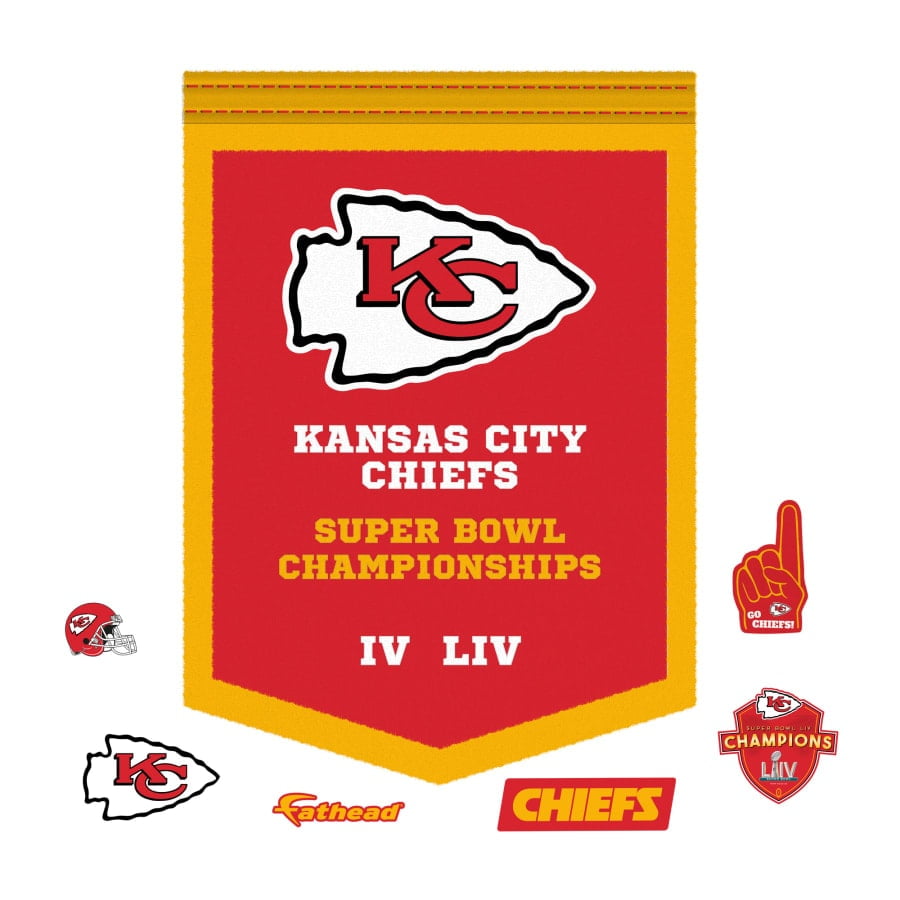 Kansas City Chiefs: Super Bowl Liv Champions Logo - NFL Removable Wall Decal Large