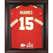 Kansas City Chiefs Super Bowl LIV Champions Mahogany Framed Jersey Logo Display Case