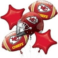 thumbnail image 1 of Chiefs Team Football Bouquet 5pc Foil Balloons, Red Gold White, 1 of 2