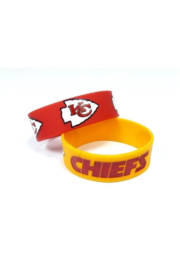 Kansas City Chiefs Wide Wristbands (2 Pack)