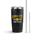thumbnail image 1 of Kansas City Cup with Lids and Straws Insulated Stainless Steel Tumbler Travel Coffee Mug Football Gifts 20 Oz, 1 of 6