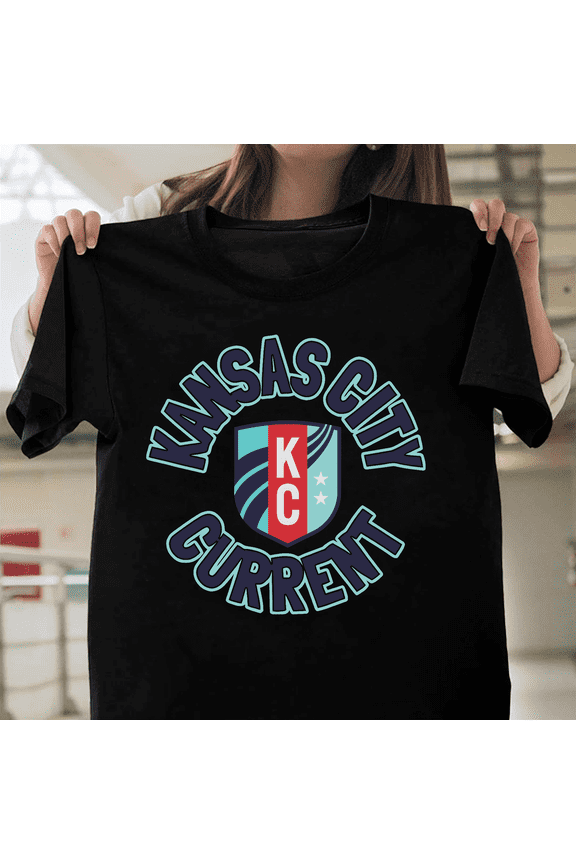 Kansas City Current NWSL Womens Soccer Team Fan Merch Teal Logo Art V41000 Unisex T-Shirt, Size Up to 5XL