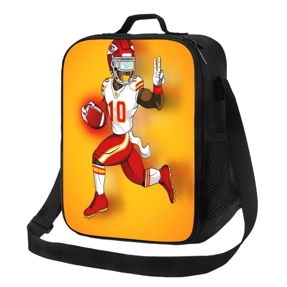 Kansas_City Custom lunch box, multifunctional cooler insulated lunch bag, football team themed food storage bag can be carried by hand or crossbody, suitable for sch_ool, office, picnic, travel