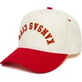 thumbnail image 1 of Kansas City Embroidered Hat, Adjustable Baseball Cap with Retro Arched Lettering, Stylish Unisex Cap for Sports, Travel, Concerts and Everyday Fashion, Comfortable Curved Brim Headwear, 1 of 5