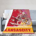 thumbnail image 1 of Kansas City Flannel Throw Blanket ，Football Style Pride Paint Travel Blanket Gifts for Men Women Boy Decor Sofa Bed 50"x40", 1 of 6