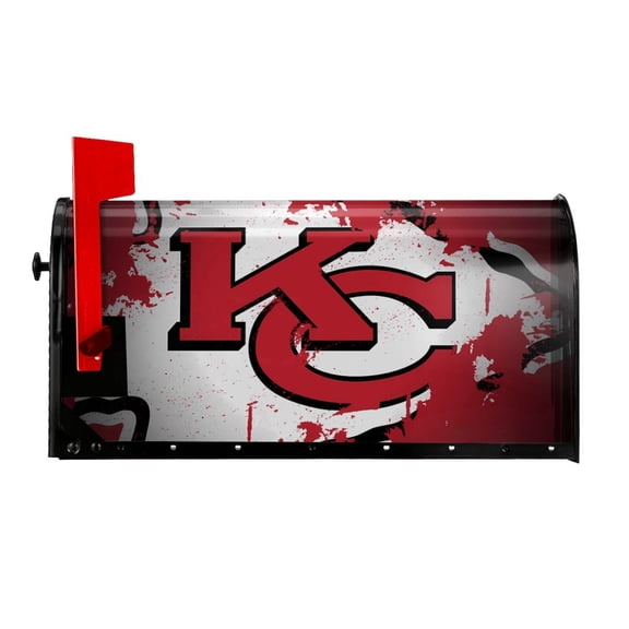 Kansas_City Football Team 21" x 18" Welcome Magnetic Mailbox Cover, Easy to Install, Weatherproof and Fade Resistant, Suitable for Outdoor Gardens and Patios, Fan Holiday Gift 25.5" x 21"