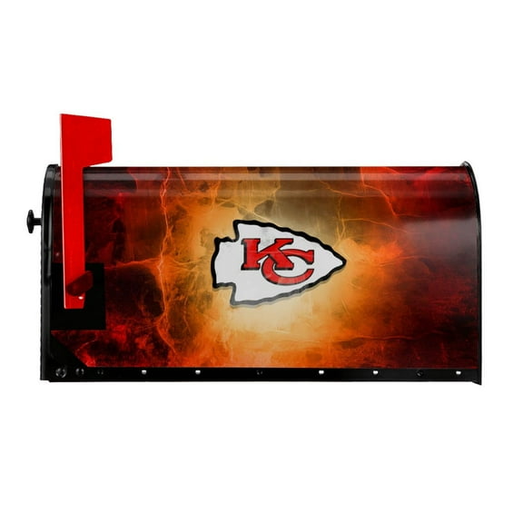 Kansas_City Football Team 21" x 18" Welcome Magnetic Mailbox Cover, Easy to Install, Weatherproof and Fade Resistant, Suitable for Outdoor Gardens and Patios, Fan Holiday Gift 25.5" x 21"