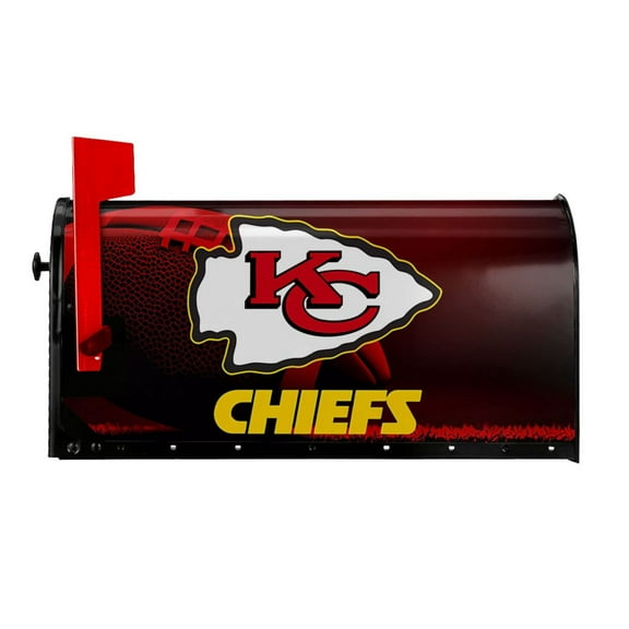 Kansas_City Football Team 21" x 18" Welcome Magnetic Mailbox Cover, Easy to Install, Weatherproof and Fade Resistant, Suitable for Outdoor Gardens and Patios, Fan Holiday Gift 25.5" x 21"