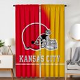 thumbnail image 1 of Kansas City & Football Team Blackout Curtain Panels - Rod Pocket, 72"Wx63"L, 2 Panels for Bedroom & Living Room, 1 of 6