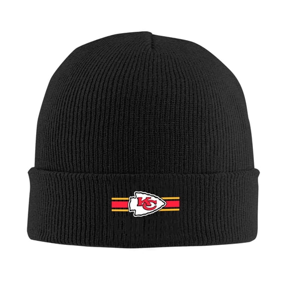 Kansas_City Football Team Print Knitted Hat Soft Stretch Winter Cuff Beanie City Classic Hat for Men Women Game Fans Gifts