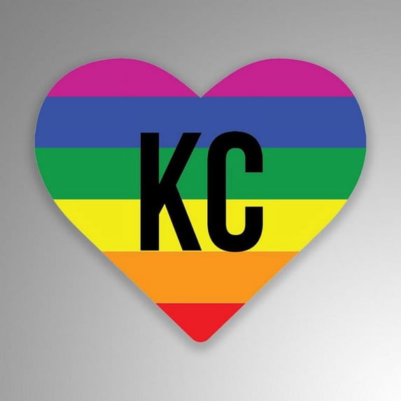 Kansas City LGBT Pride State 2-Pack Decal Sticker 3.25 Inches UV Resistant Laminate | PD881