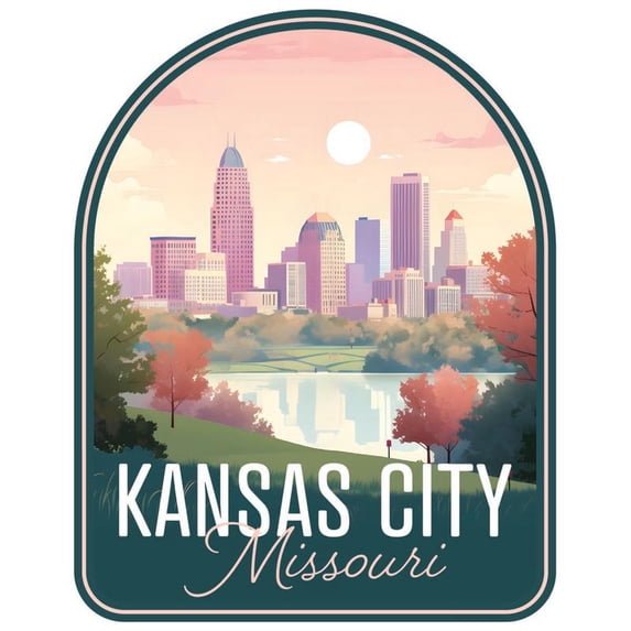 Kansas City Missouri Souvenir Decorative Vinyl Decal Sticker (4-Inch)