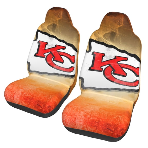 Kansas_City New Car Seat Covers (Pack of Two), Breathable Polyester Car Seat Covers, Football Team Themed Car Gifts, Comfortable Seat Covers for Most Cars, Vans, Trucks and SUVs