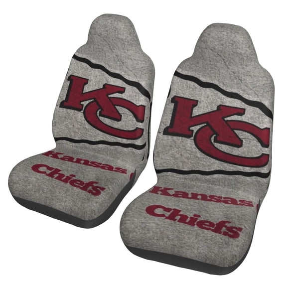 Kansas_City New Car Seat Covers (Pack of Two), Breathable Polyester Car Seat Covers, Football Team Themed Car Gifts, Comfortable Seat Covers for Most Cars, Vans, Trucks and SUVs