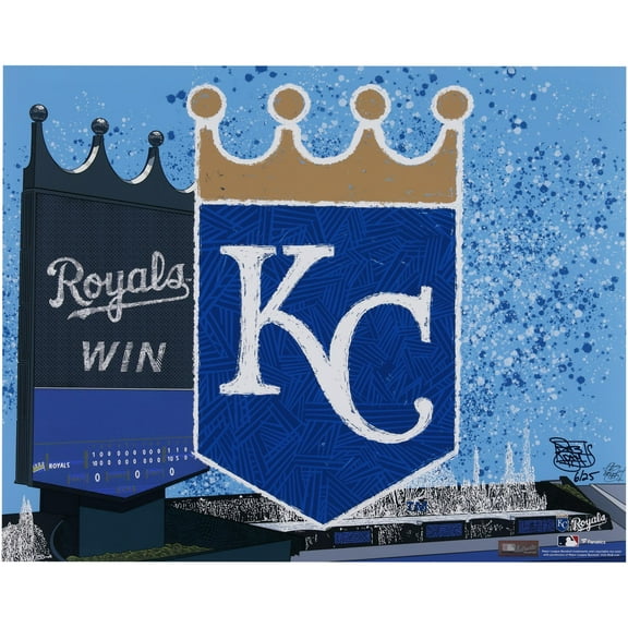 Kansas City Royals 16" x 20" Photo Print - Designed and Signed by Artist Maz Adams - Limited Edition 25 - Fanatics Authentic Certified
