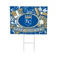 thumbnail image 1 of Kansas City Royals 24" x 18" Happy Holidays Christmas Outdoor Staked Yard Sign, 1 of 5