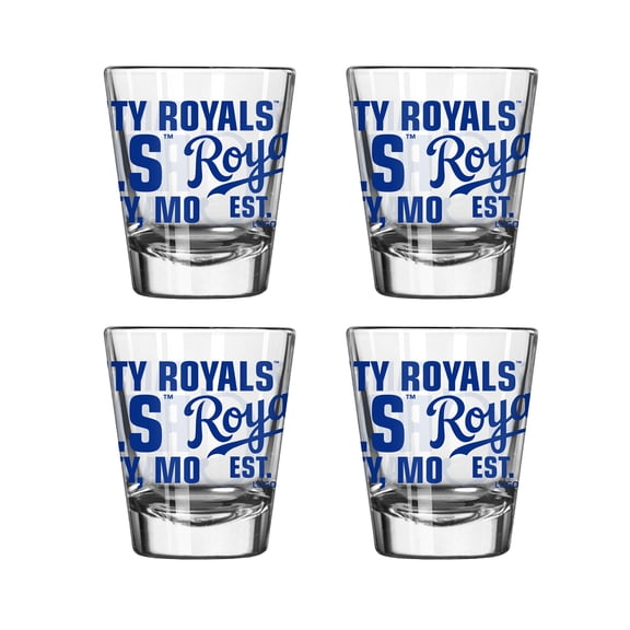 Logo Brands Kansas City Royals 4-Pack 2oz. Shot Glass Set