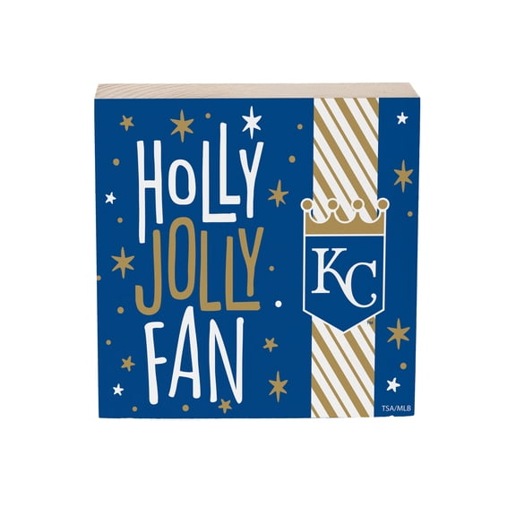 Kansas City Royals 6" Holiday Wood Plock Shelf Sign