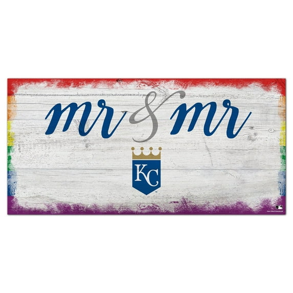 Kansas City Royals 6'' x 12'' Pride Mr & Mr Sign
